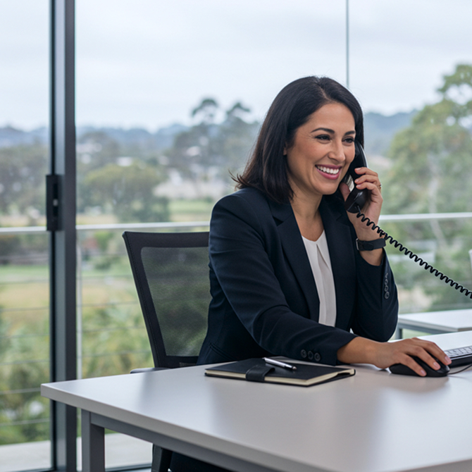 Advisor-3 Lady talking on phone