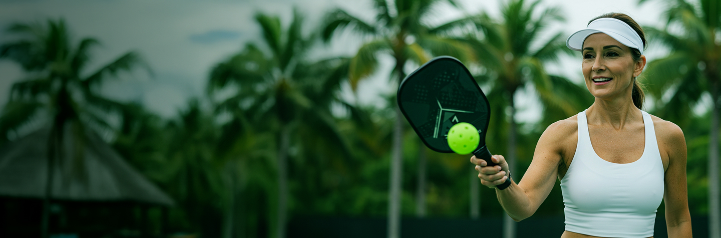 Woman playing tennis